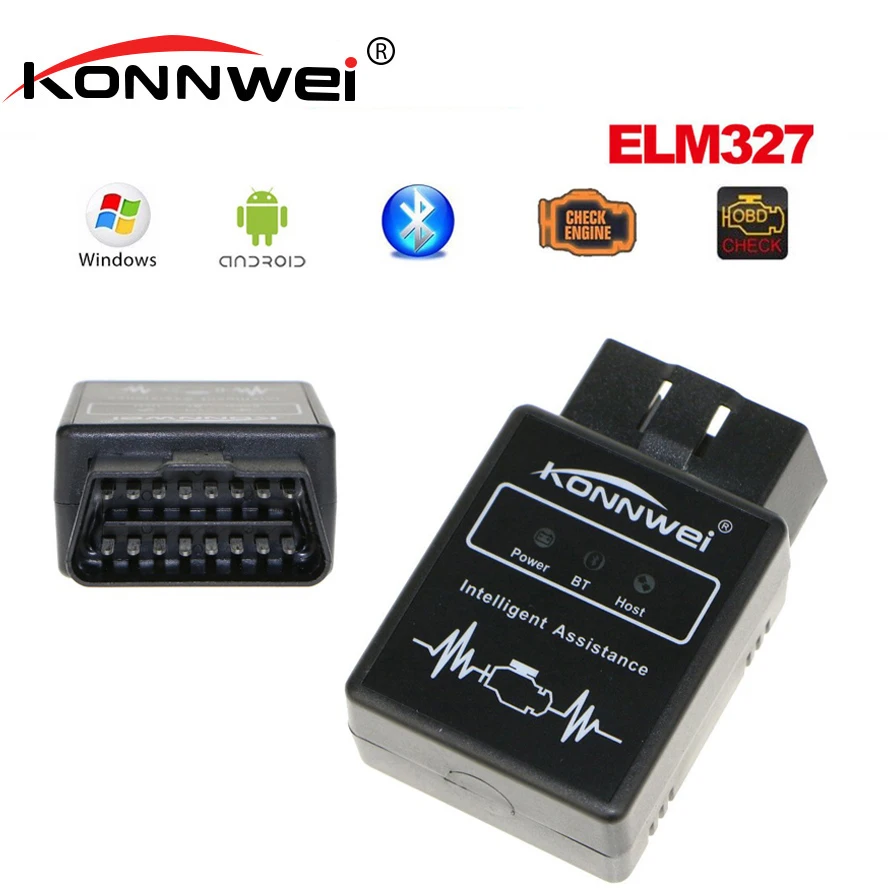 Автомобильный диагностический сканер KONNWEI KW912 OBDII Bluetooth 3 0 OBD2 OBD V1.5 II адаптер