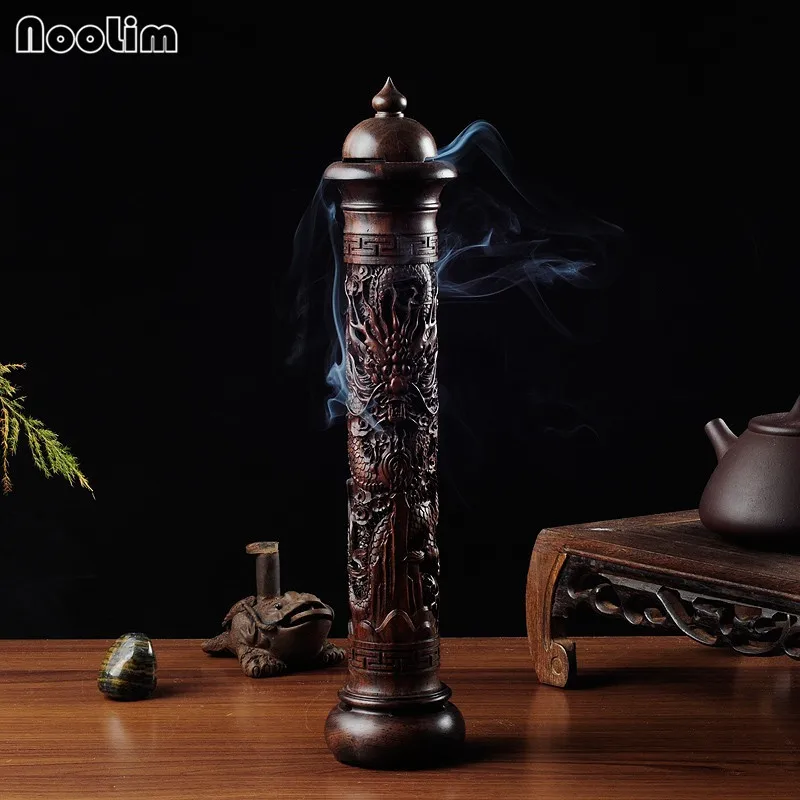 NOOLIM эбеновая деревянная скульптура дракона палочки с ладаном курильница ручной