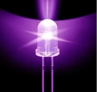 10 шт. супер яркий 5 мм круглый УФ/фиолетовый светодиодный Светодиод F5 светодиодный светильник для DIY светильник s zi