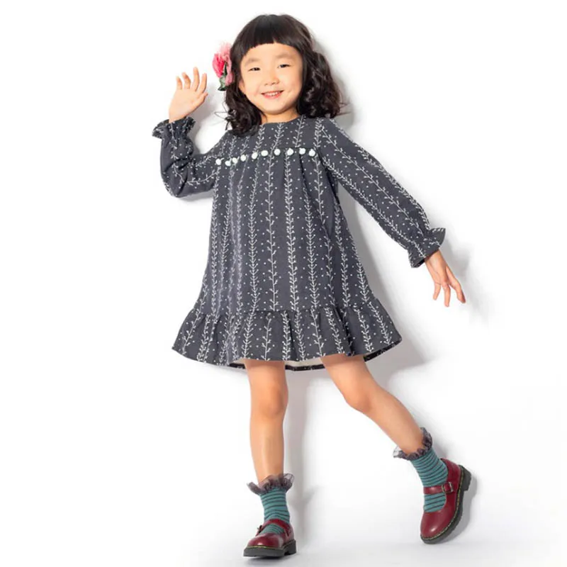 

Autumn fashion girls fleece dress girls party dresses clothing 2-6t girls winter princess dress Full baby girl winter clothes