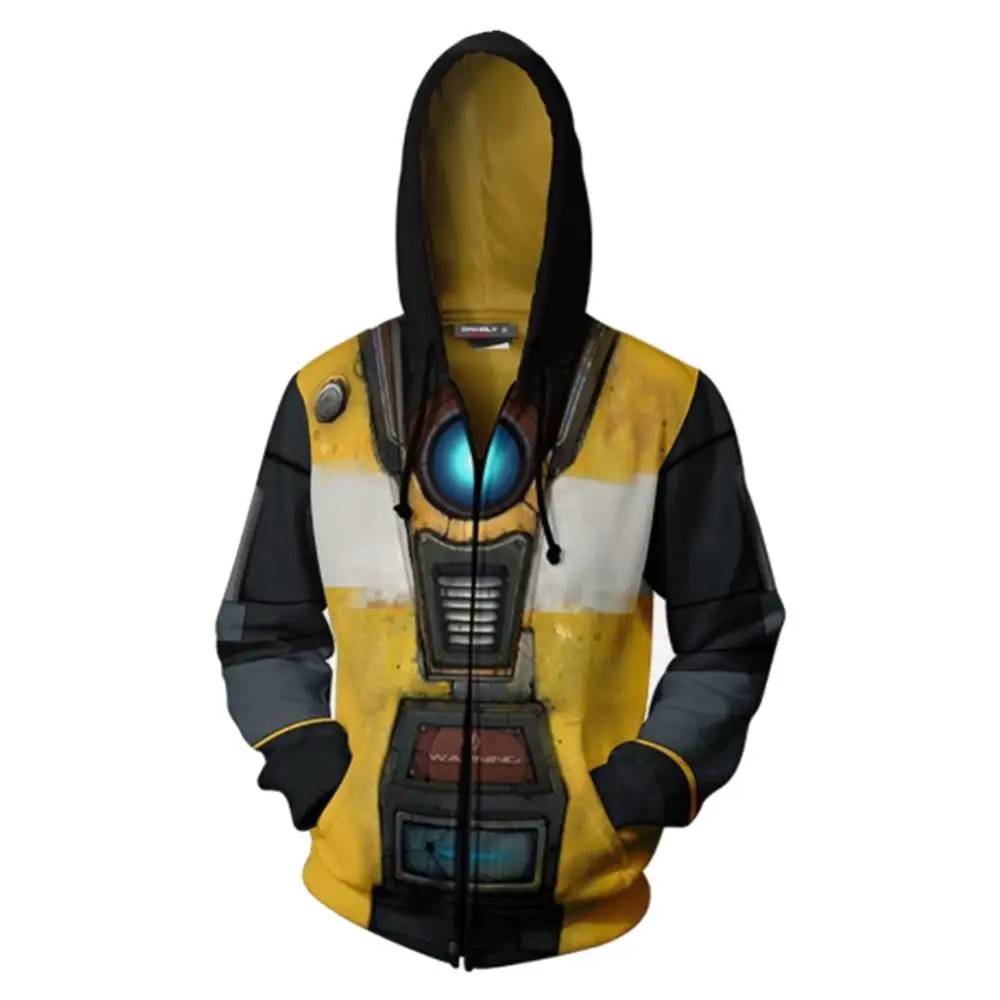 

Hot Game Borderlands Jacket Hoodies 3D Print Zipper High Quality Spring Summer Autumn Hoodie