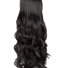 Черный парик Fei-Show синтетические термостойкие длинные вьющиеся косой челки женские волосы Хэллоуин Карнавальный Костюм Косплей парики