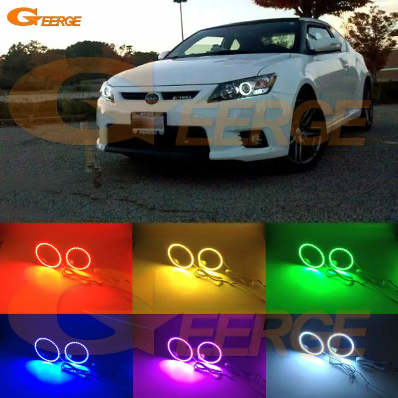 

For scion tc 2011 2012 2013 Excellent Angel Eyes Multi-Color Ultra bright RGB LED Angel Eyes kit Halo Rings