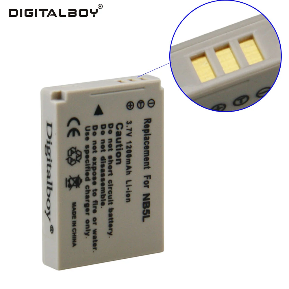 1200mAh 3.7V Lithium-Ion Compatible with Canon NB-5L Digital Camera Batteries and Chargers Replacement for Canon IXY 910 is Battery and Charger