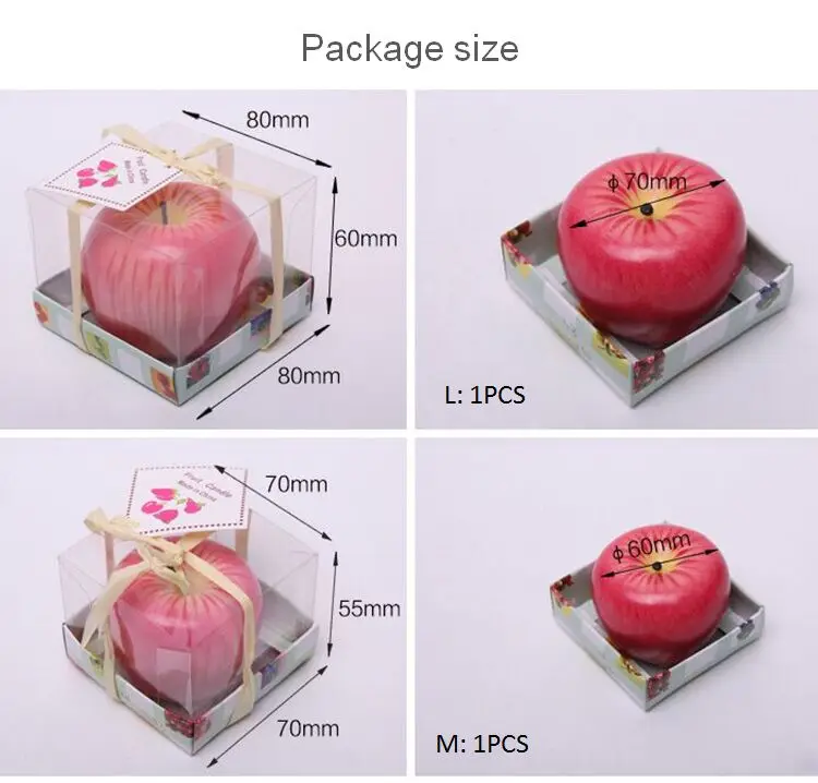 Свеча яблоко Рождество в виде красного яблока свеча создание свеча свет бездымного рождественские свечи подарок украшение свадьба праздник