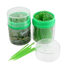 Бежевый/зеленый корейский Кристалл кукурузный крахмал зубочистка Mondadientes съедобные экологически чистые зеленые 200 шт в пластиковой коробке