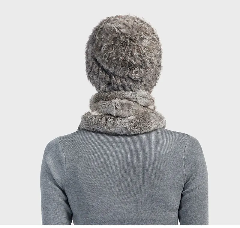 Pudi SF724 женщин реальный Рекс кролик меховые шапки и наборы шарфов новый бренд 2018 натуральной шерсти наборы шарф шапка 3 вида цветов