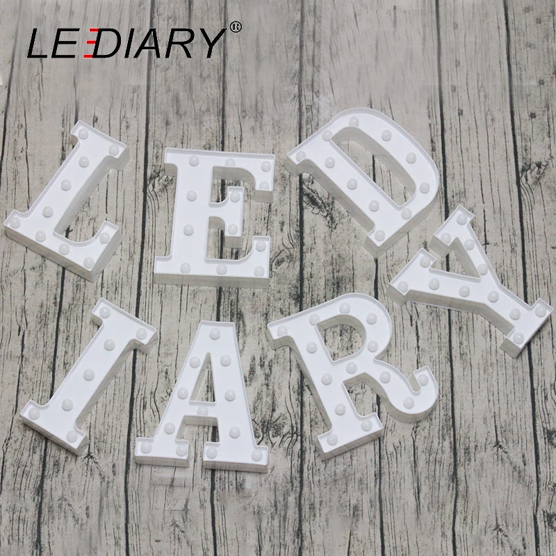 LEDIARY новинка светодиодный ночник с буквенным принтом белый 26 алфавитов украшение