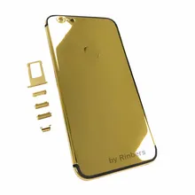 New 24K 24KT 24CT GOLD ROSE GOLD PLATINUM Back Cover Housing Midframe Replacement for iPhone 6 Plus Like for iPhone 7 + LOGO