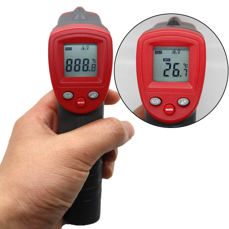 Laser Digital Temperature Gauge Wireless With digital infrared