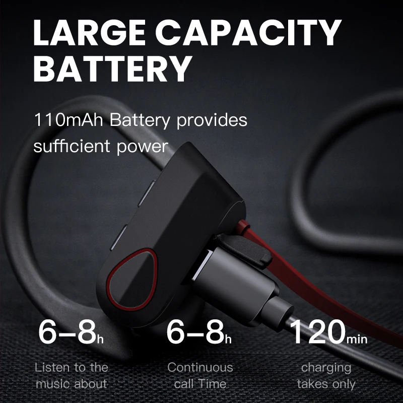 IONCT IPX7 водонепроницаемые 5 0 Bluetooth наушники с шумоподавлением HiFi стерео