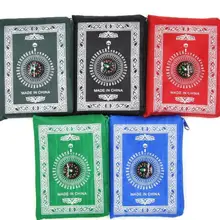 100 шт мусульманский молитвенный коврик полиэстер портативный плетеный коврик с компасом в мешочке путешествия дома стиль коврик одеяло 100*60 см SN1346