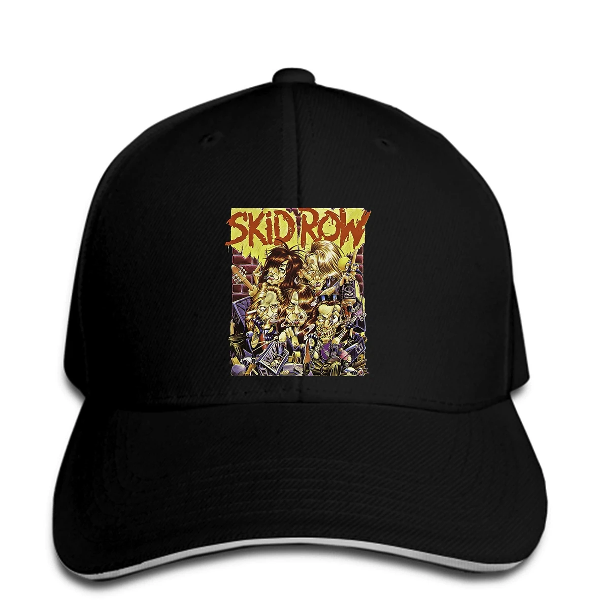 

Baseball cap SKID ROW Heavy Metal Motley Crue Poison Graphic Band Hat Peaked cap