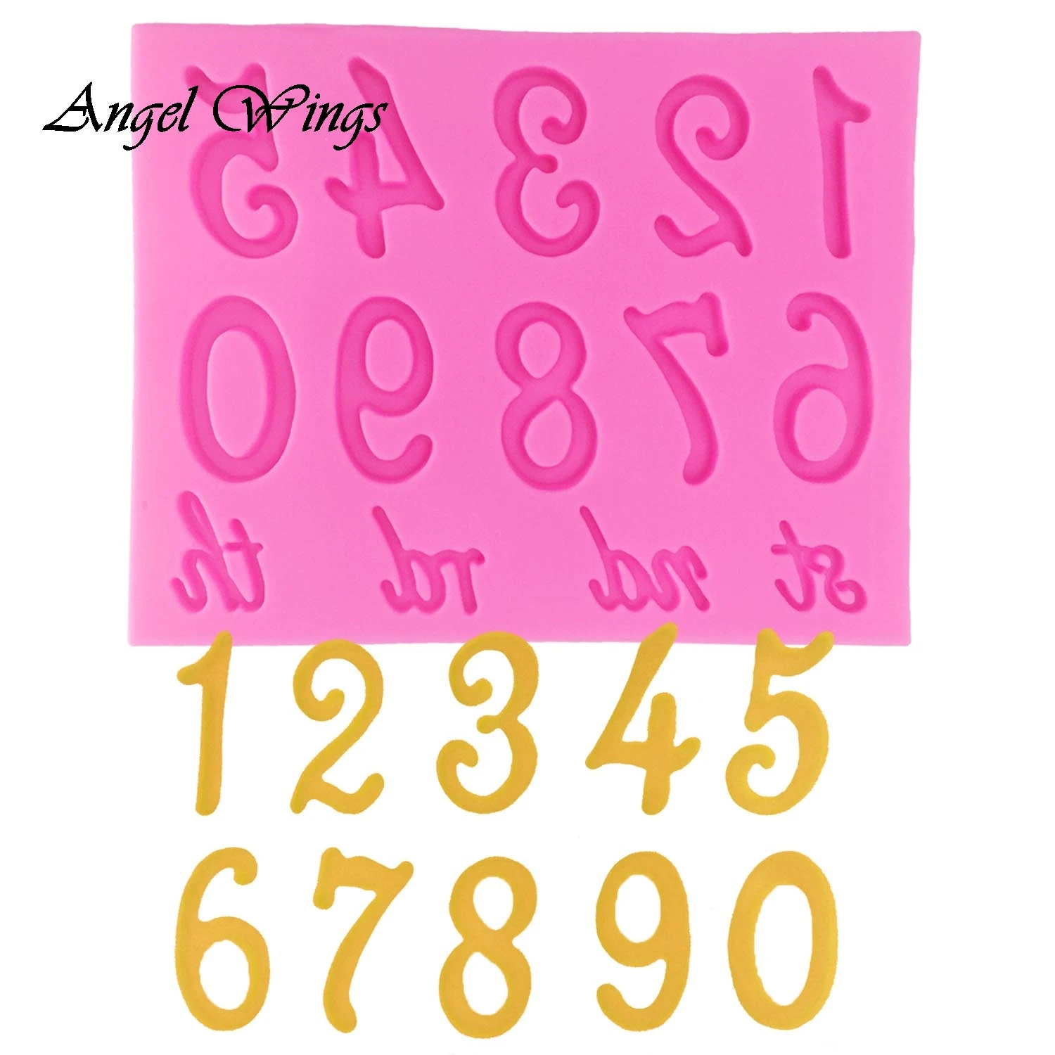 

DIY Number letter shape Fondant silicone molds for 3D crafts Cake Decoration Tool Chocolate Gumpaste moulds Resin Clay F1379