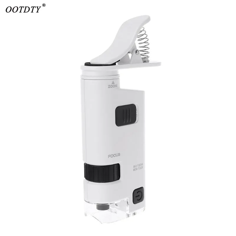 

OOTDTY 80-120X Microscope With Phone Clip LED Lamp Magnifier Loup Textile Microscopes