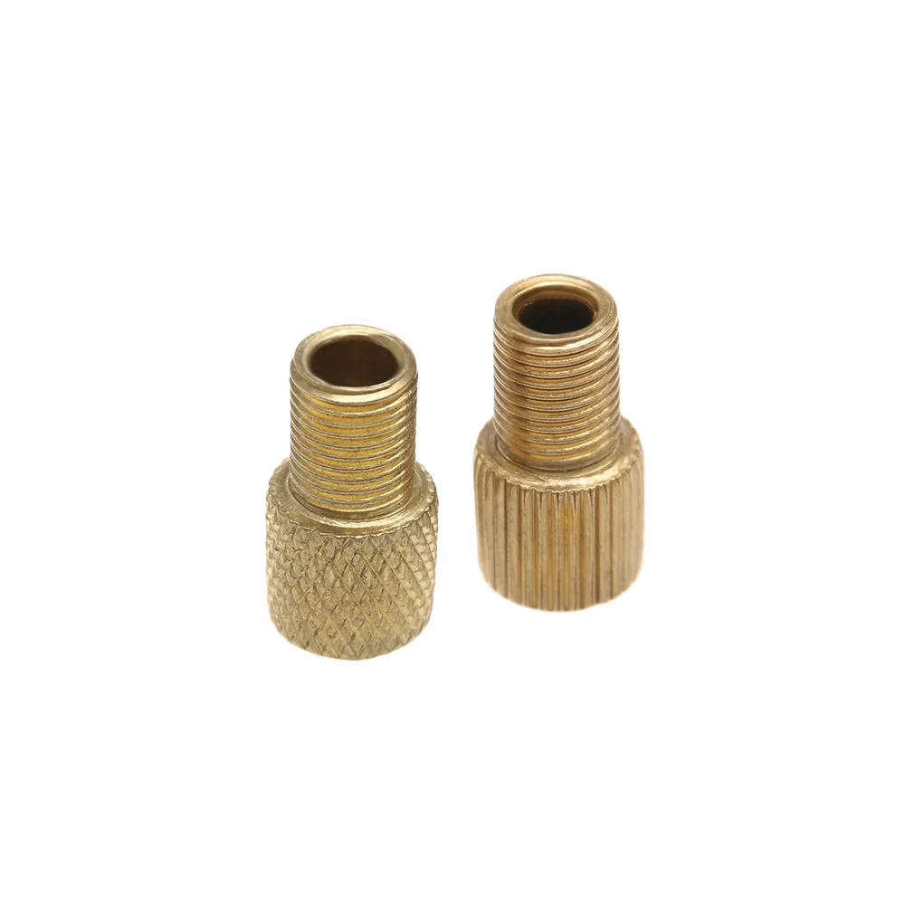 

2 Pcs Hot Sale Copper Pump Bicycle Convert Nozzle Cap Bike air Valve Adaptor Adapters Wheels Gas Nozzle Tube Accessories