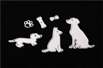 Three dogs Metal Cutting Dies Stencil DIY Scrapbooking Decorative Craft Photo Album Embossing Folder Paper Crad