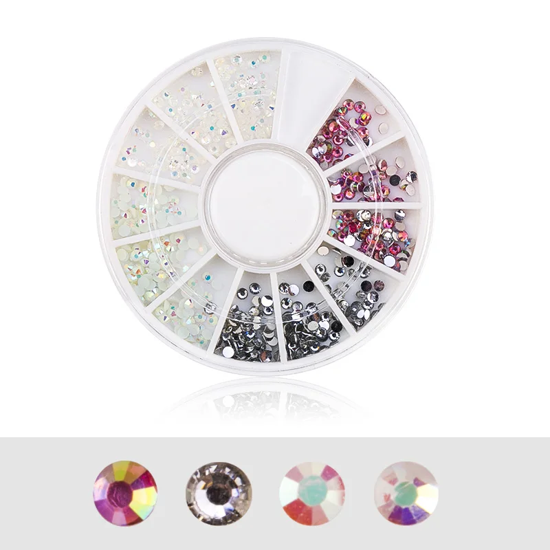 В колесе AB цветные акриловые алмазные кристаллы аксессуары для ногтей смешанные цвета 3D дизайн ногтей декоративные Стразы для ногтей DIY - Цвет: 20
