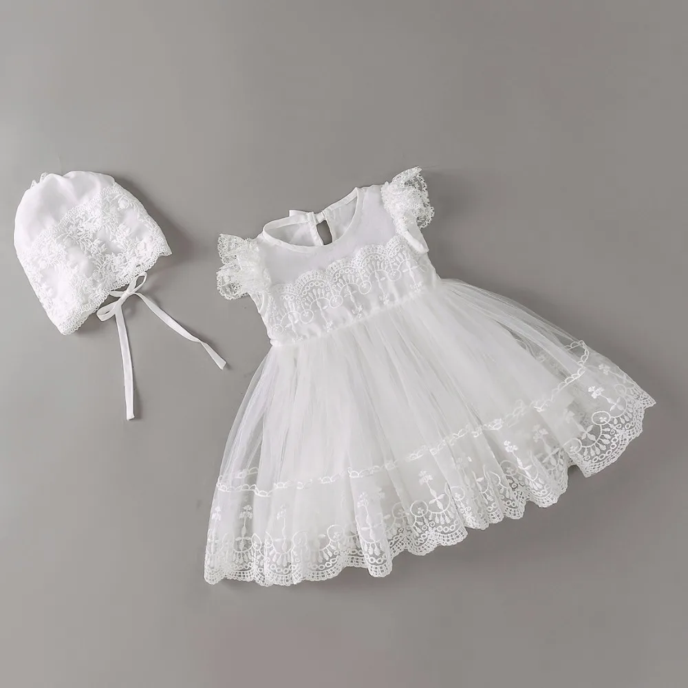 

HAPPYPLUS Baby Christening Gowns Infant Baby Girl Dress Baptism for Little Girl Clothes Summer Dresses for Baby Girl Wedding