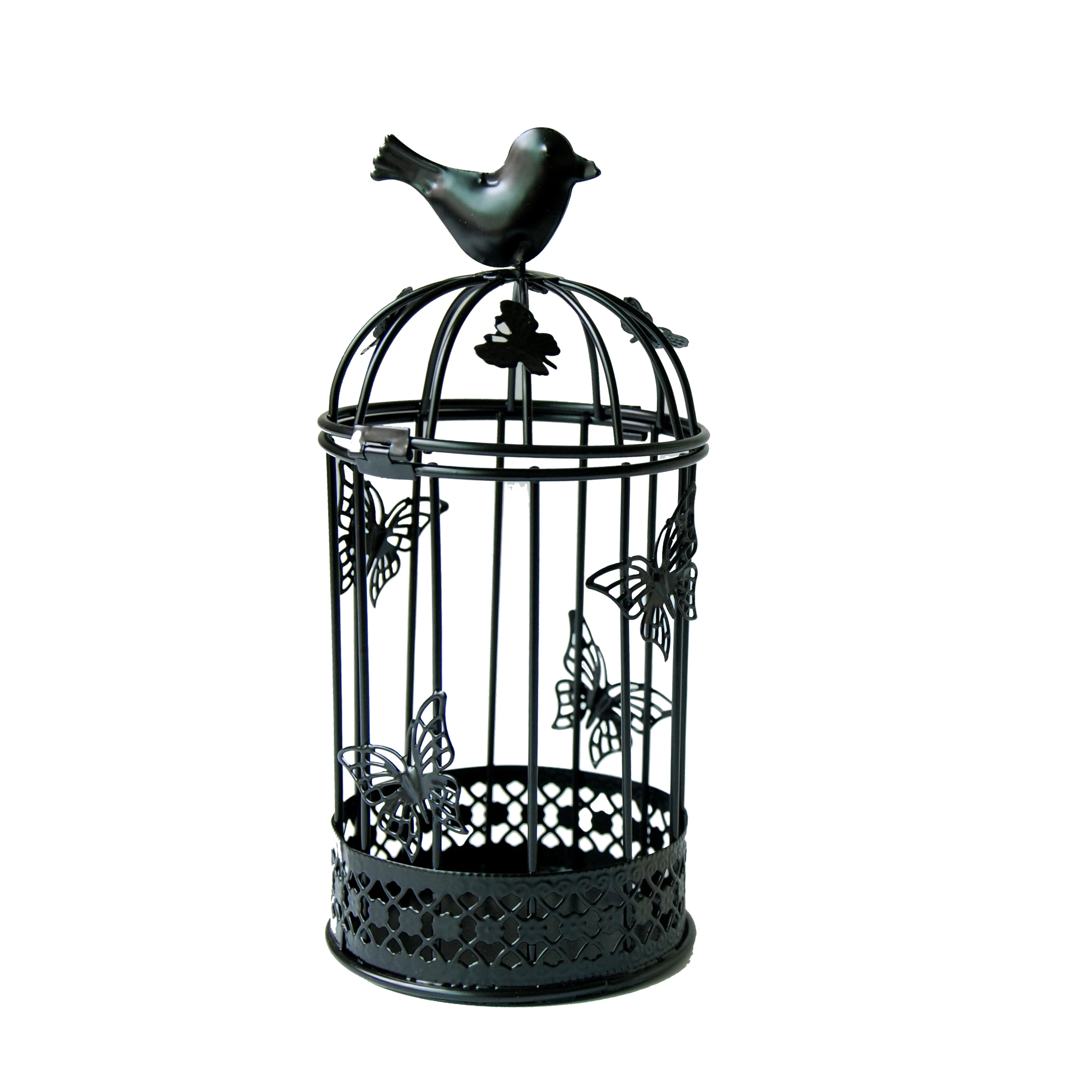 

Ripply Home European Style Iron Art Candle Holder Bird's Nest Shape , Table Centerpiece Butterfly Decorated Candlestick 2 colors