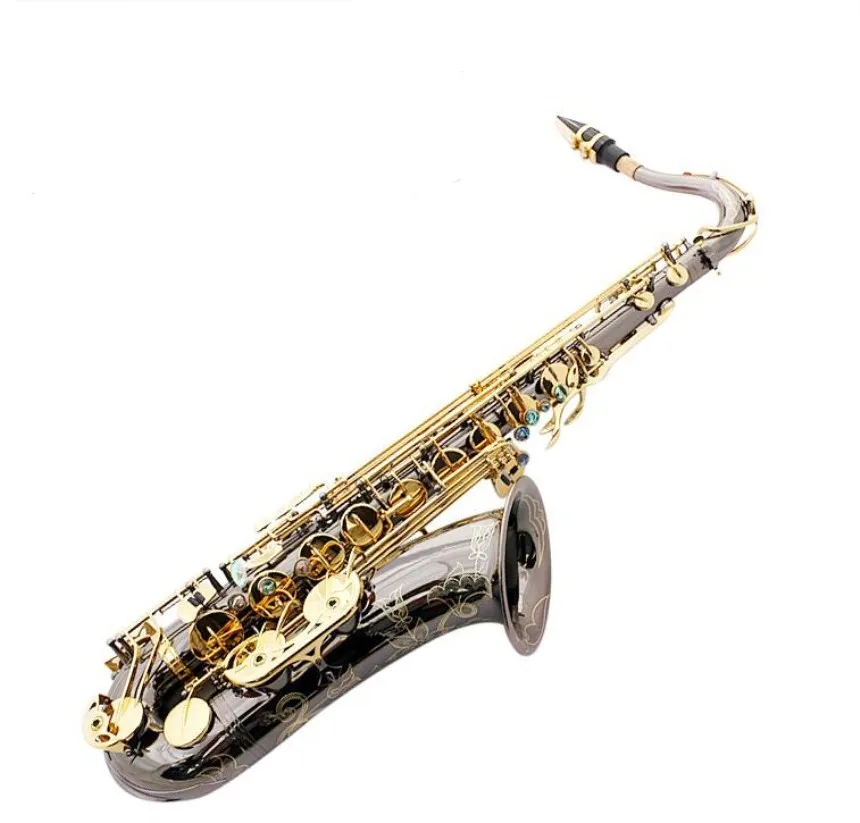 

France 802 Tenor Saxophone B flat tenor saxophone Gold key Musical instruments High Quality black Top professionally Shipping