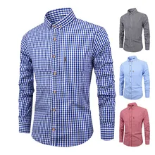 Высококачественная Мужская рубашка хлопок платье рубашка модный, с длинными рукавами повседневные, зауженные мужские рубашки Homme
