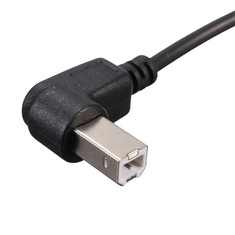 50 см USB 2,0 локоть B мужчин и женщин кабель usb Тип B провода разъем Принтер Панель Крепление удлинитель Соединительный кабель адаптер