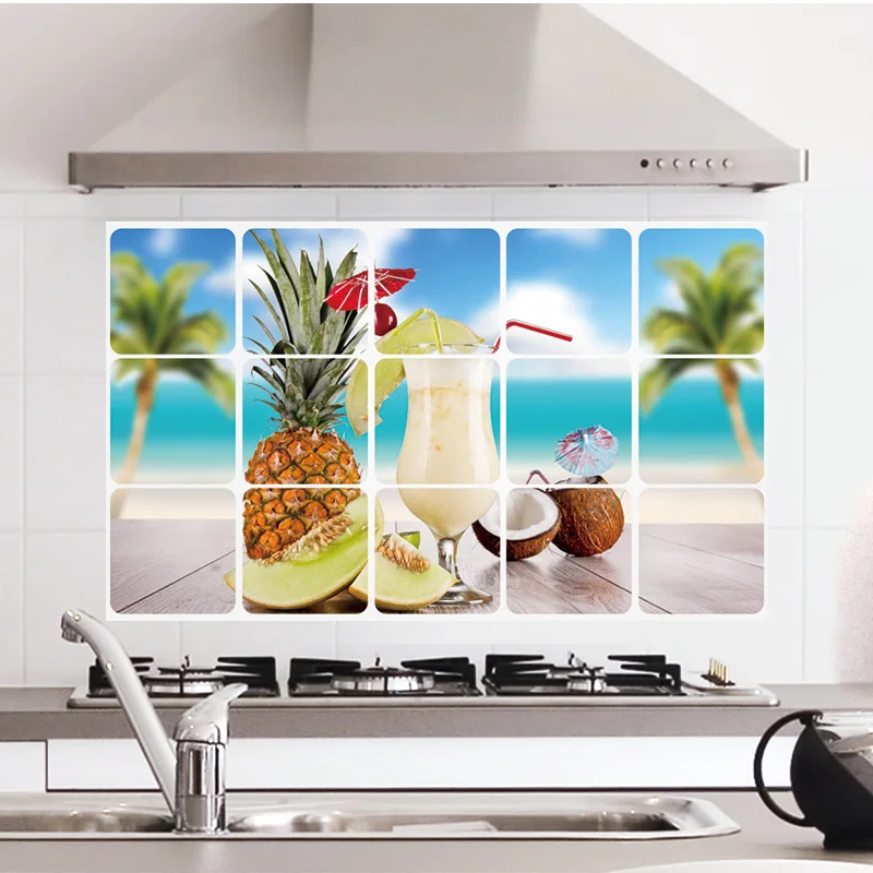 Kitchen Oilproof Removable Wall Stickers Art Decor Home Decals