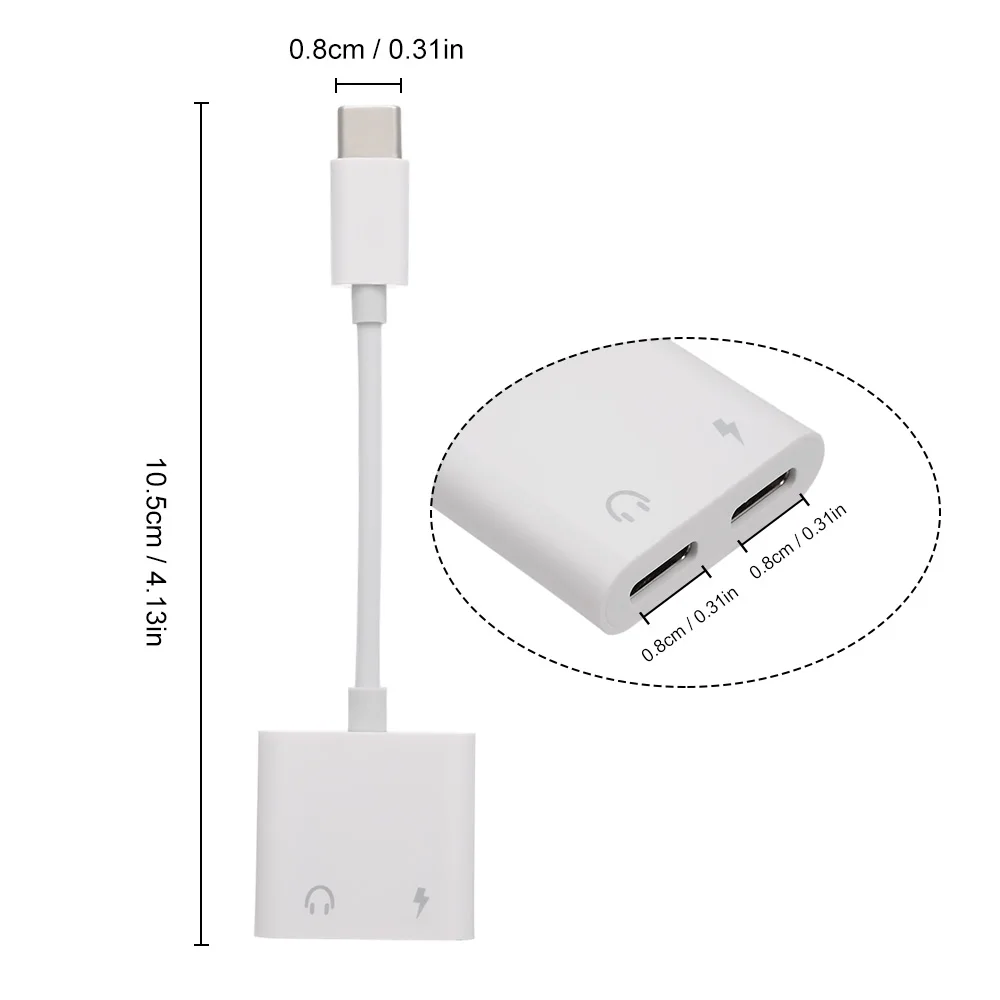 Аудиоадаптер USB C к аудиогарнитуре типа адаптер зарядный порт питания для Huawei/Xiaomi/
