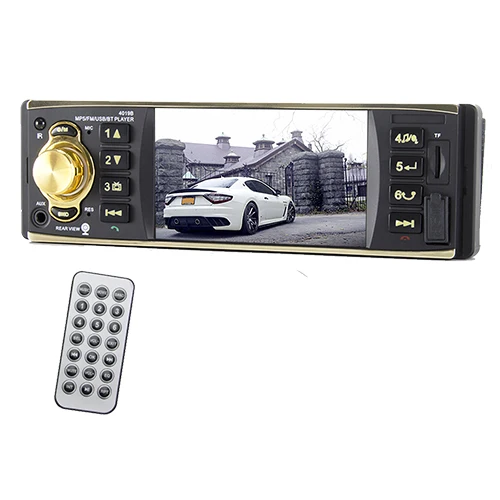 Hippcron 4" TFT Screen 1 Din Car Radio Audio Stereo Bluetooth MP3 USB AUX FM Audio Player with Rear View Camera Remote Control - Цвет: Car Radio Only