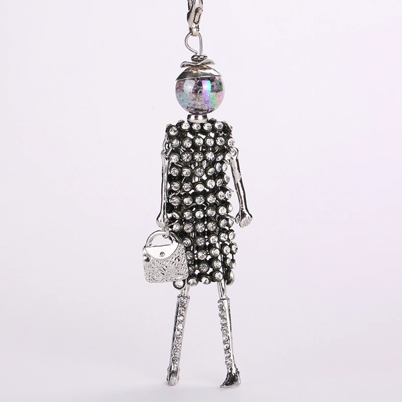 Модное Длинное ожерелье с кристаллами, Женская кукольная подвеска, Детский свитер на цепочке, милые Популярные Стразы для девушек, ювелирное изделие, бренд