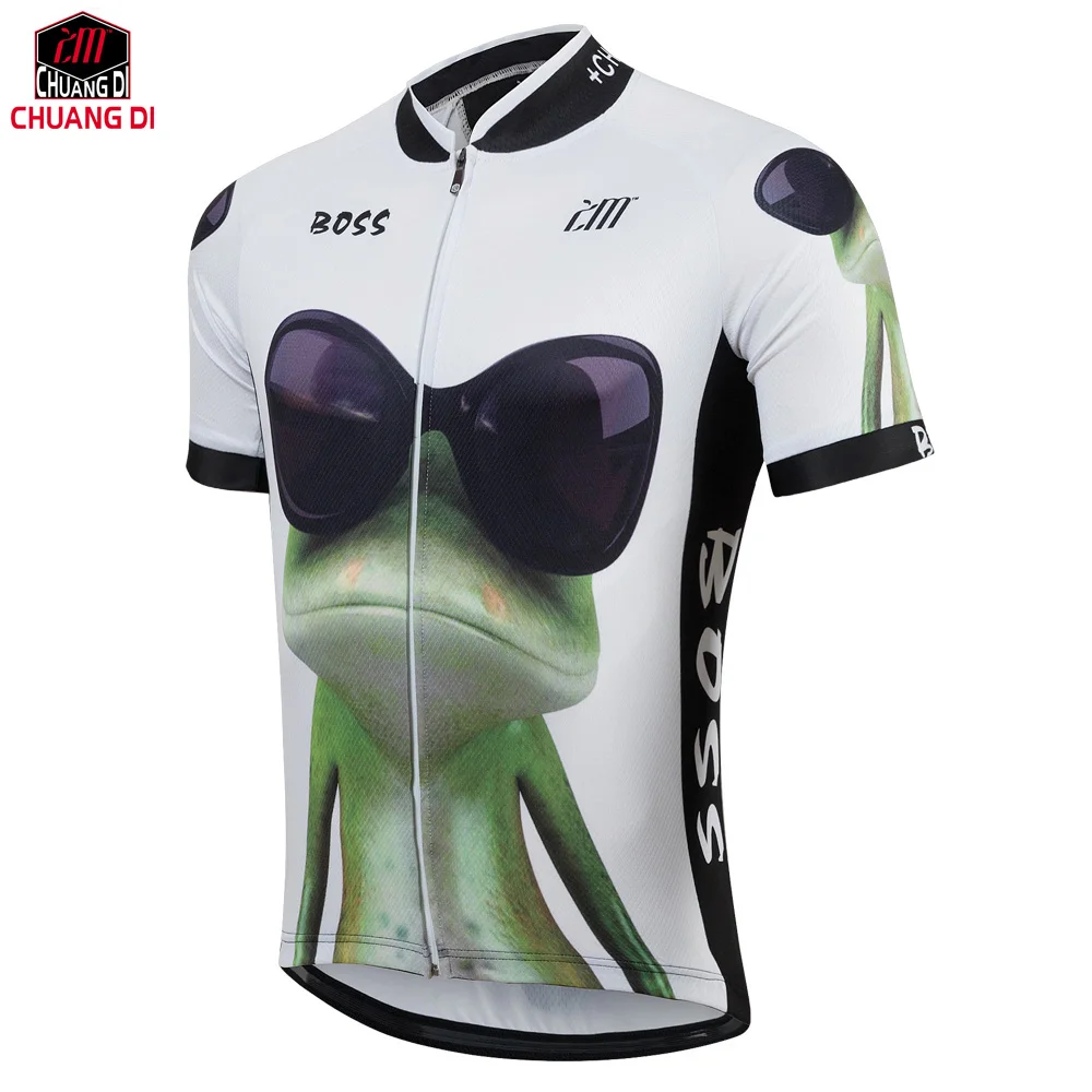 

New men sports Outdoor Sports Cycling Bicycle Mountain Bike Cloth Jersey Cartoon Short Sleeve Creative Design factory Outlet