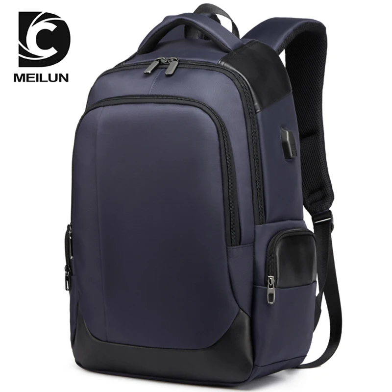 DC.meilun Large Capacity 15.6 Inch Laptop Bag Men USB Design Backpack Black Backpack women School Bags Mochila Masculina