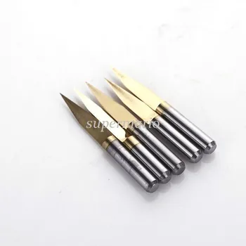 

5x Titanium Coated Carbide PCB Engraving CNC Bit Router Tool 15 Degree 0.1mm Tip