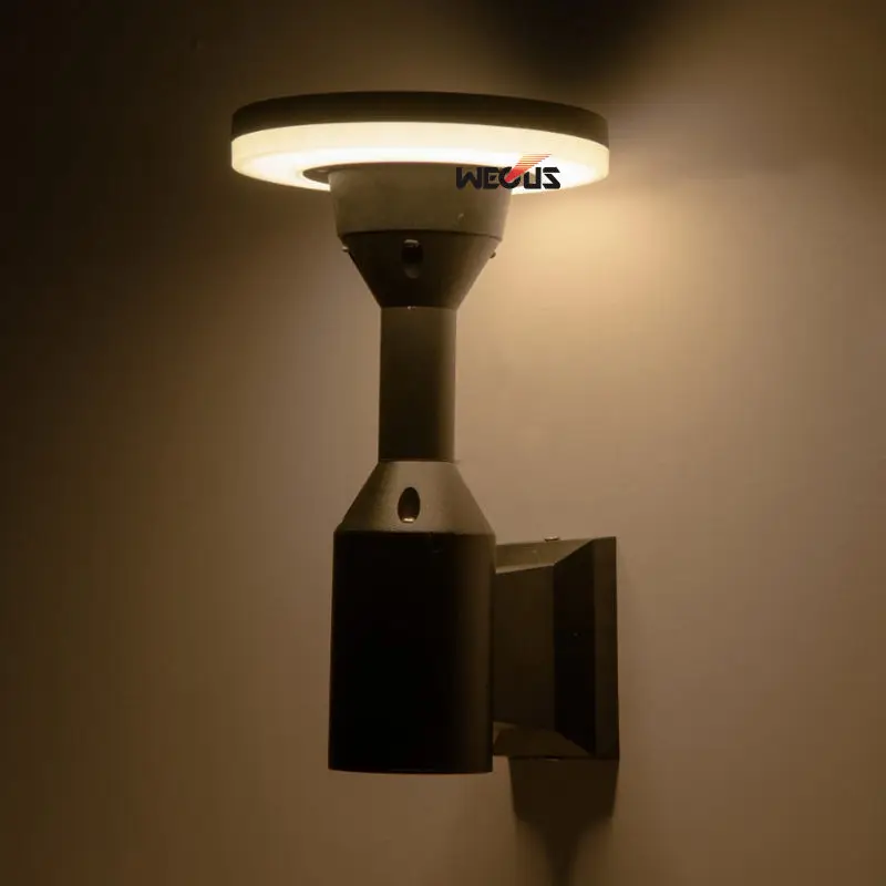Patented mold design, die-cast aluminum, Modern Waterproof (real IP55) LED Wall Light Outdoor Round Wall Lamp AC 85-265V 12W