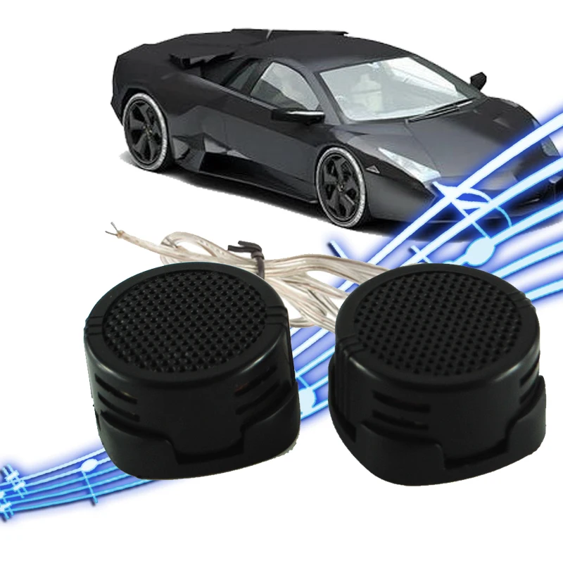 Универсальный Высокая эффективность 2x автомобиля купольная Высокочастотный динамик громкий Динамик супер Мощность аудио Автозвук автомобильные твитеры - изображение