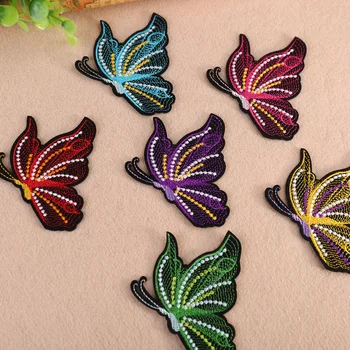

1Pcs Butterfly Embroidery Patch Heat Transfers Iron On Sew On Patches for DIY T-shirt Clothes Stickers Decorative Applique 47293