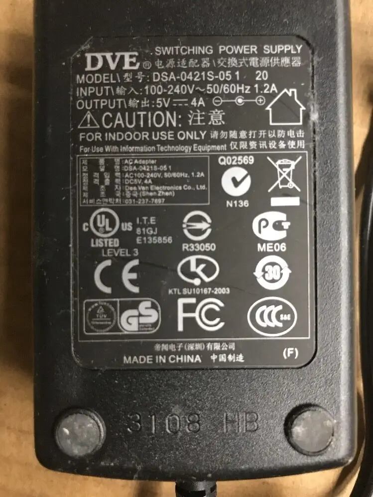 DVE импульсный адаптер питания 5V 4A DSA-0421S-05 1 20 для экшн | Инструменты