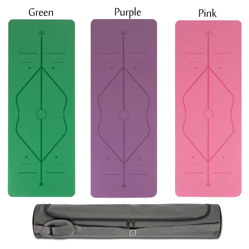 

183 * 68cm * 5mm pulati natural rubber fitness mat natural eco-friendly high-density rubber foam PU skin yoga mat