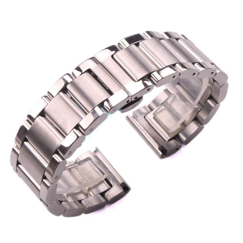 Solid 316L Stainless Steel Watch Band in 3 Finishes 9 Solid 316L Stainless Steel Watch Band in 3 Finishes