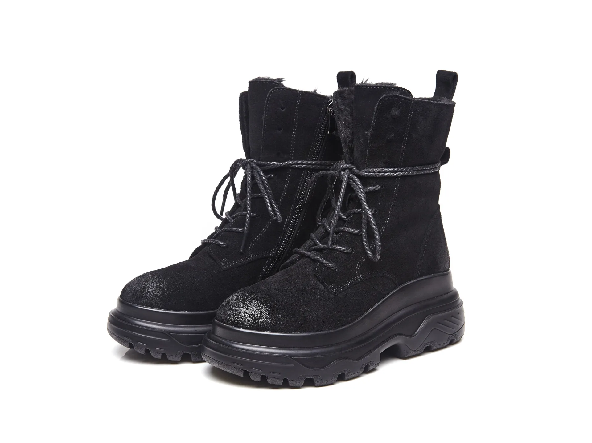 fur top winter boots
