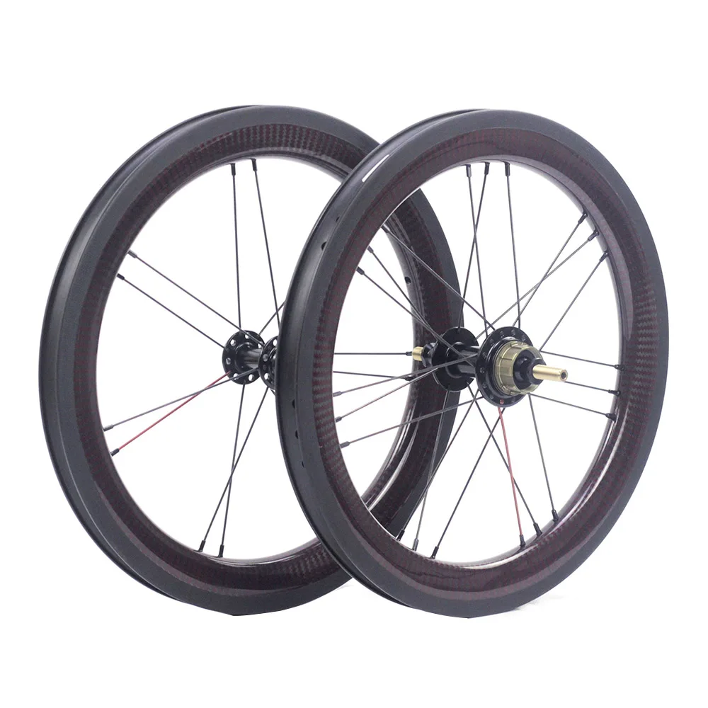 

Silverock Carbon Wheels 16" 1 3/8" 349 Rim Brake 38mm Clincher For Brompton 3sixty Folding Bike Custom Bicycle Wheelset