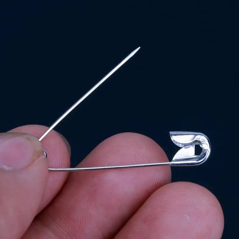 

60pcs Stainless Steel Safety Pins Silver Tone Metal Brooch Badge Jewelry Findings Cloth Sewing Craft Findings Sewing Accessories