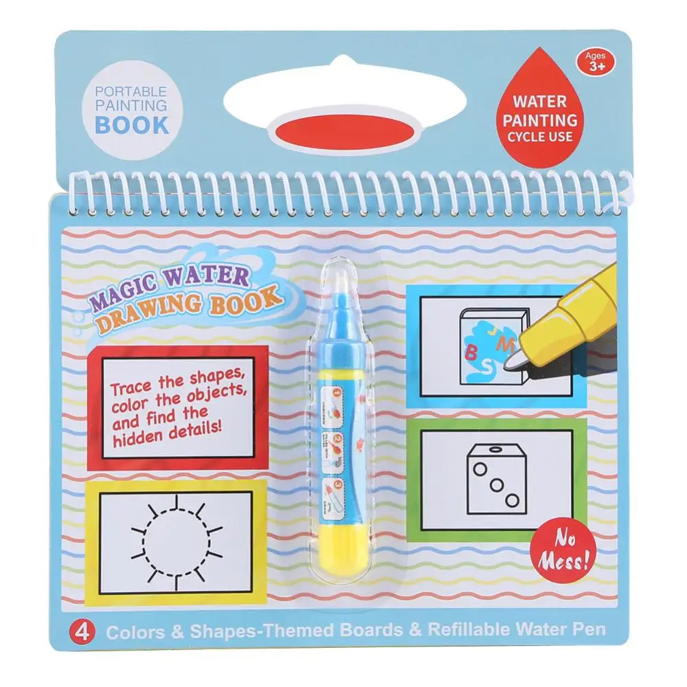 Детские Волшебные водные раскрашивающие ручки для рисования, раскрашивающие книжные ручки, коврики для рисования животных, детские развивающие игрушки, подарок для детей - Цвет: Graphic