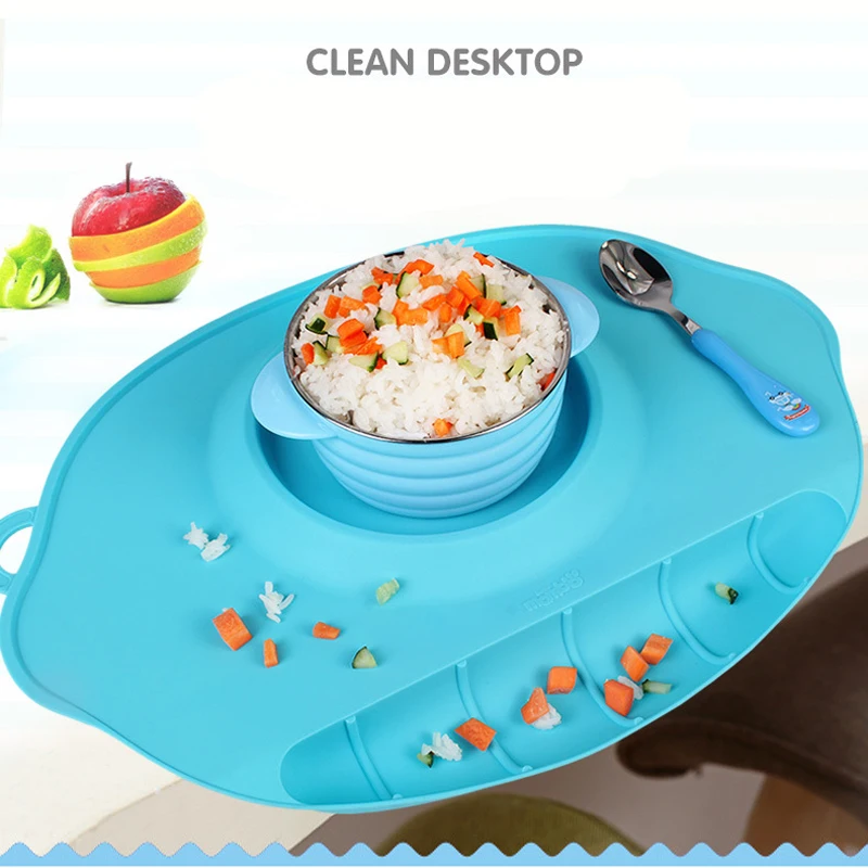 

Safety Dishes 4 Colors Solid Baby Silicon Plate Sucker Slip-resistant Solid Feeding As Baby Care 1Pcs Baby Silicone Bowl