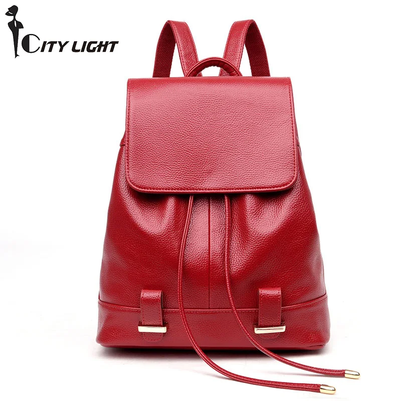 

New Women Backpack Bag Casual Litchi Pattern Bacpack Womens Large Capacity Mochila School Laptop Bags For Teenage girls