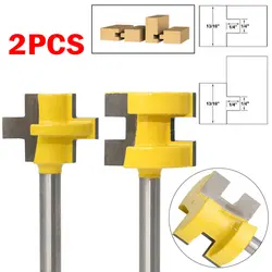2 шт./компл. Горячая продажа язык и барабанный фрезерный станок 1/4 "хвостовик долото для обработки древесины подходит для резки Тарелка