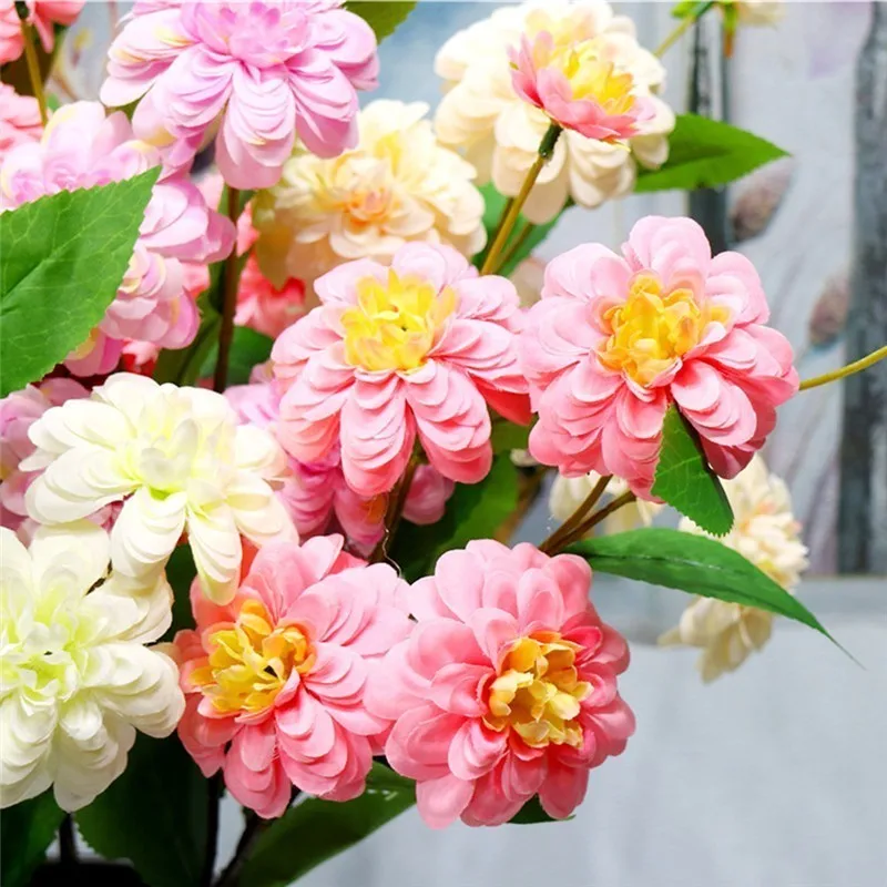 10 шт. Dahlia искусственный цветок производитель на украшения для дома на Рождество Diy свадебный ручной Цветок Руководство цветок настенный