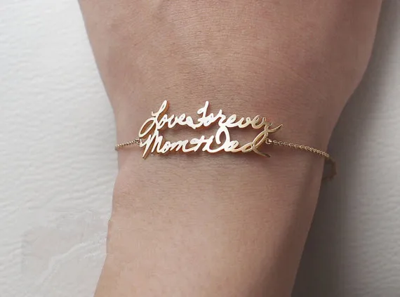 Пользовательский двойной именной браслет розового золотого цвета персонализированные любой шрифт буквы пара браслеты для детей женщин Свадебные украшения
