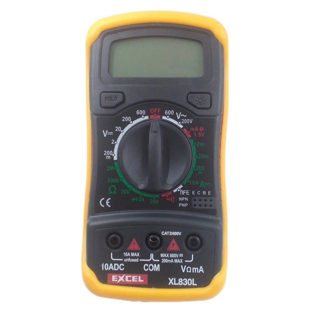 Digital Multimeter XL830L AC DC Voltmeter Ammeter Ohmmeter Volt Tester